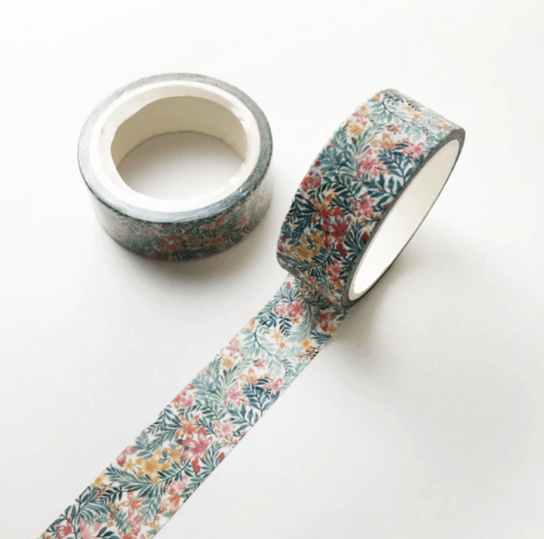 DIY håndverk washi-tape for journaler, kort og dekorasjon, et sett med 5 ruller.