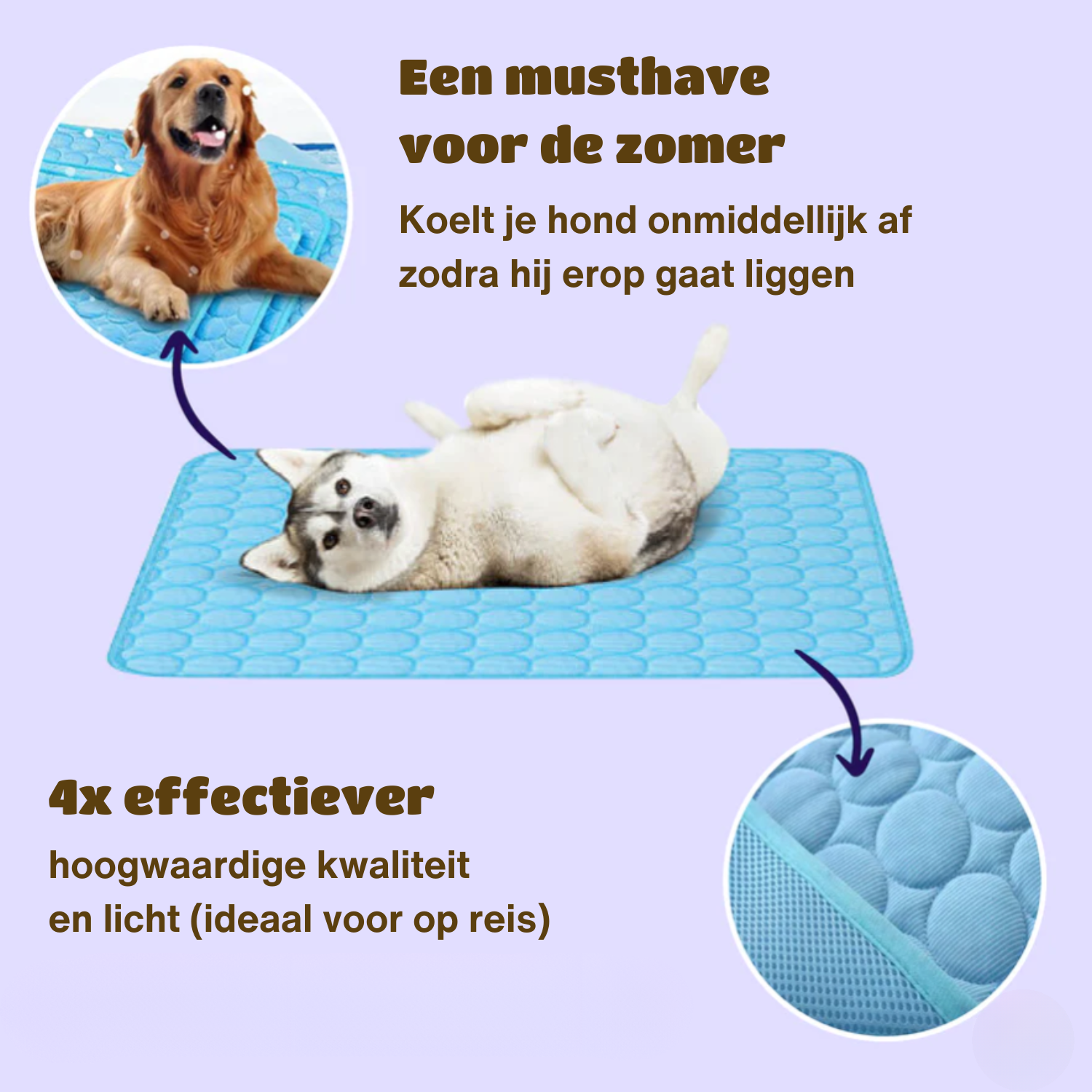Praktisk kjølematte til hund. En dyrevennlig løsning for komfortabel avkjøling på varme dager.