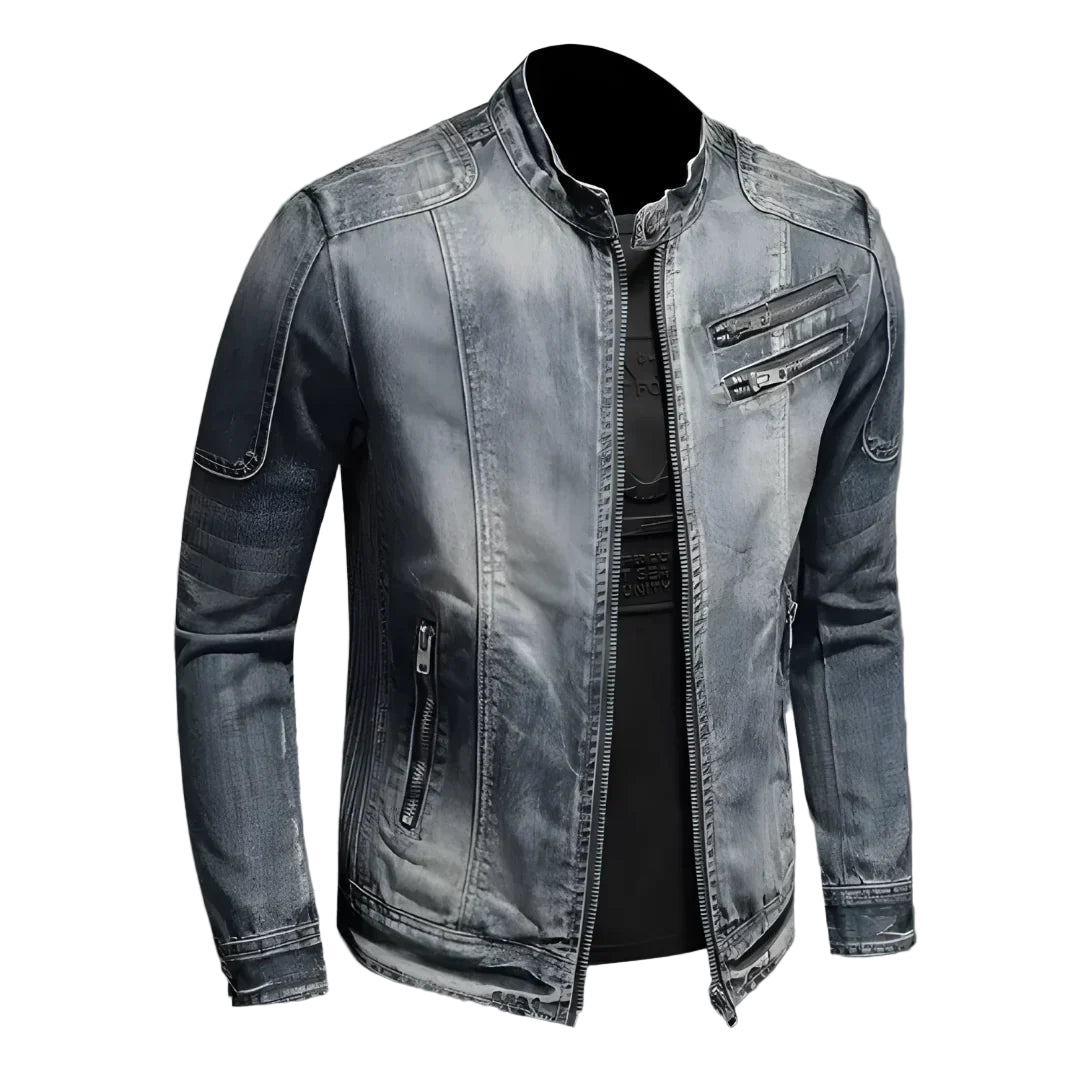 Klassisk herre denimjakke for høst og vinter. Tidløs stil, komfortabel og allsidig ytterjakke for menn.