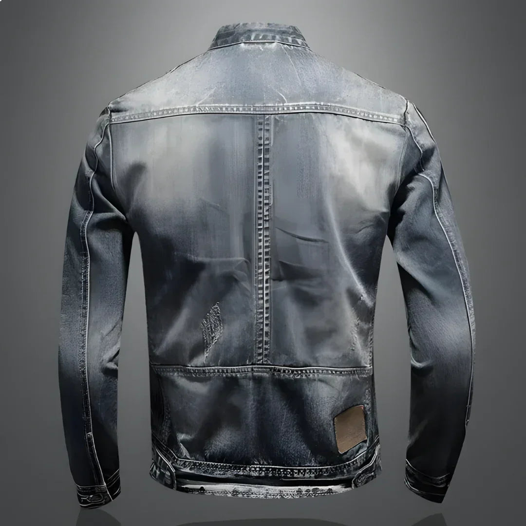 Stilren herre høstjakke i denim. Moderne og uformell jakke for menn, perfekt som hverdagsjakke i vinter.