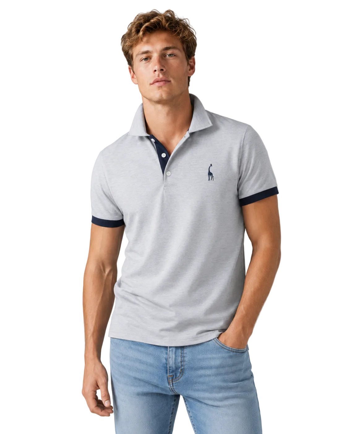 Klassisk herre polo skjorte med avslappet passform, perfekt for fritid og hverdag.