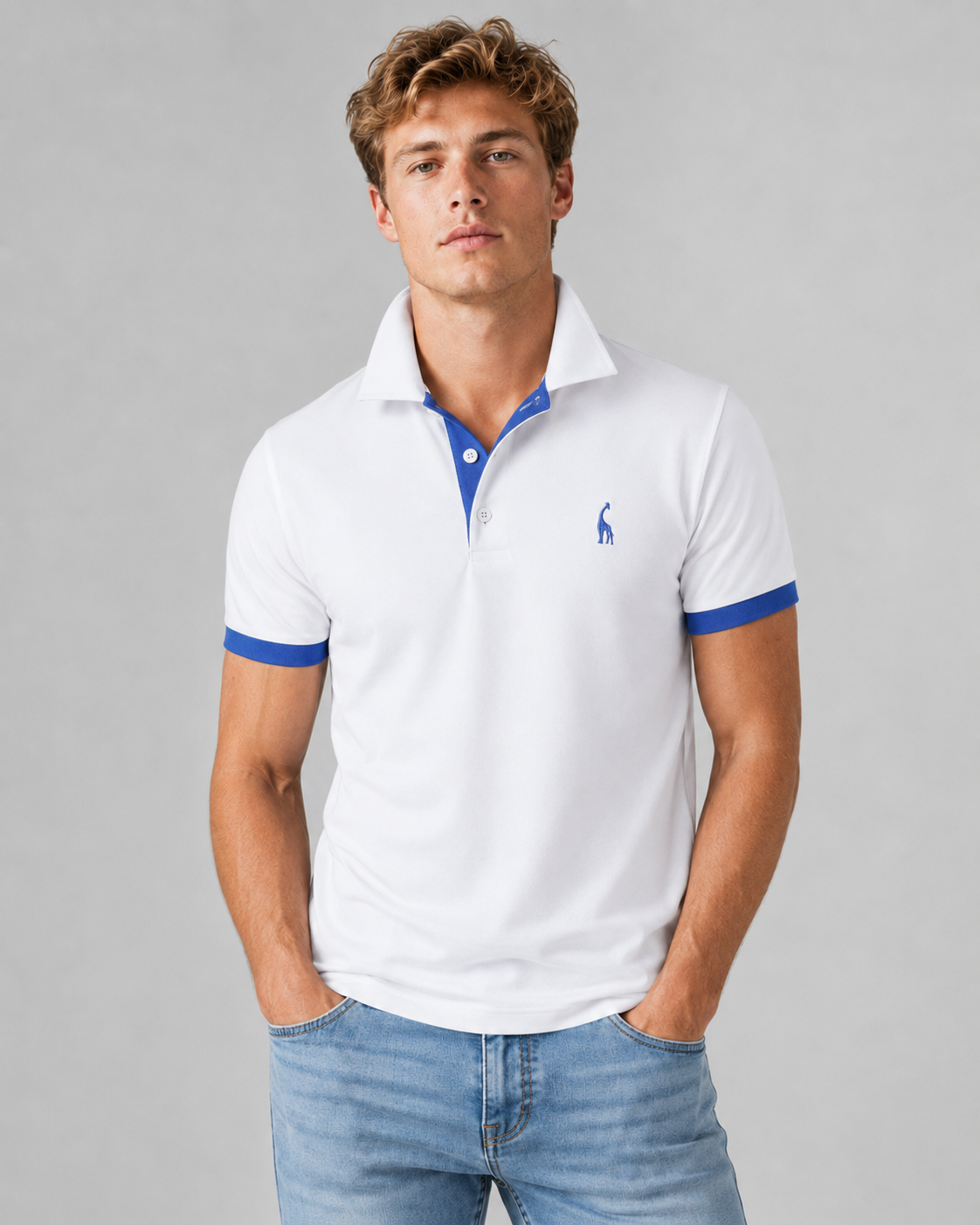 Komfortabel klassisk polo med brodert logo, allsidig for herremote.