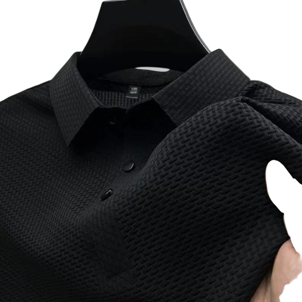 Klassisk herre polo t-skjorte i bomullsblanding, kortermet for komfortabel hverdagsstil og elegant sommerbruk.