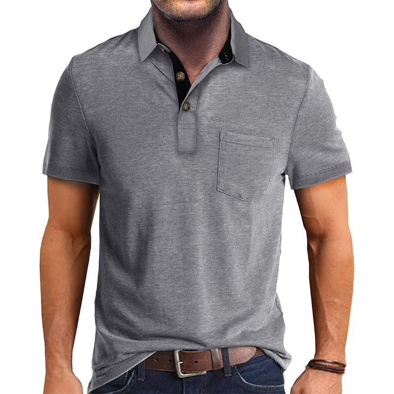 Maskinvaskbar herre poloshirt, klassisk design for menn. Ideell for kontorbruk og fritid.