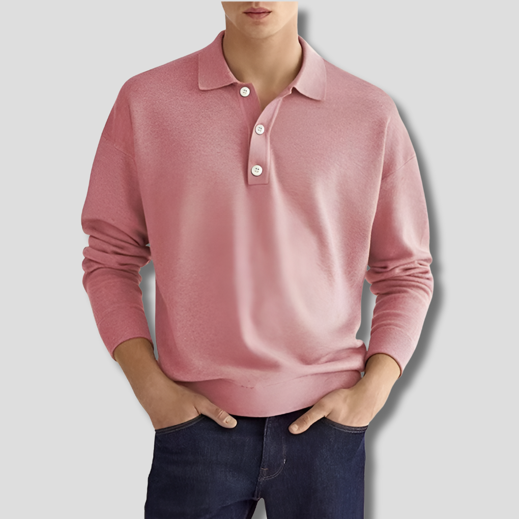 Stilren bomulls poloskjorte for herre, ideell for casual sommerdager og fritidsbruk. Komfortabel passform.