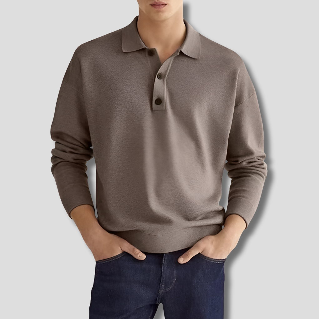Essensiell klassisk herre poloskjorte i bomull, et must-have plagg for en komplett garderobe.