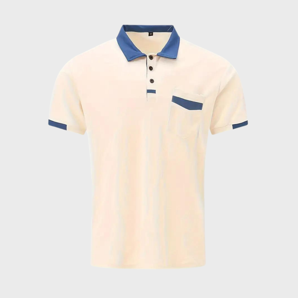 Elegant herre poloskjorte. Tidløs stil med pustende polyester for stilfulle sommerantrekk.
