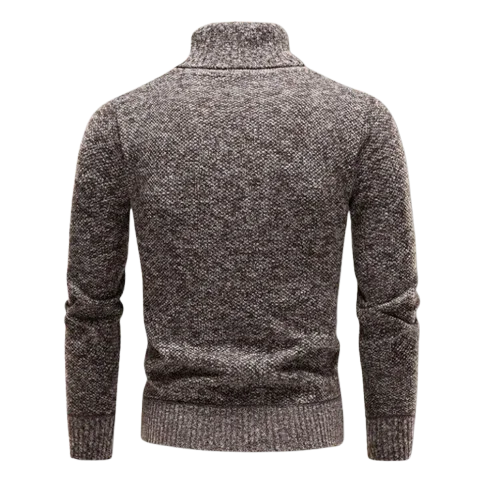 Tidløs herre turtleneck genser, perfekt for lagpålag stil. En komfortabel og elegant høstgenser.