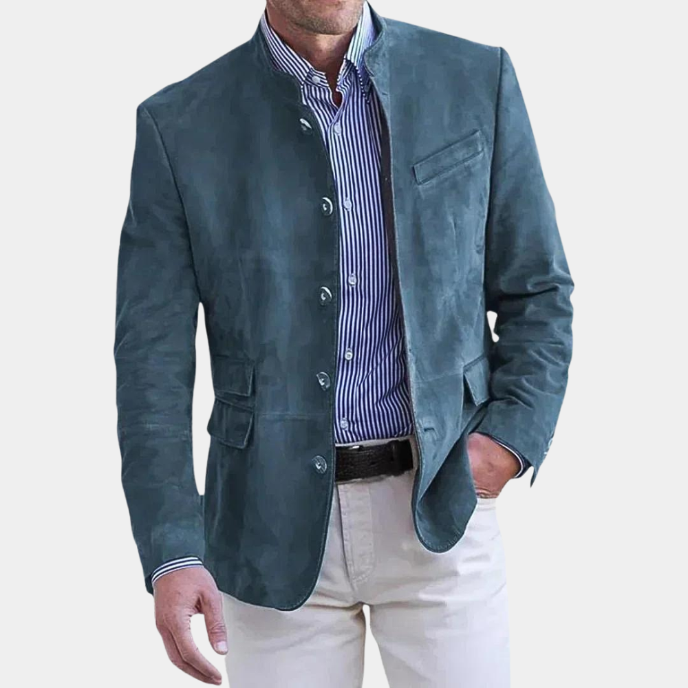 Brun klassisk herrejakke med tidløs stil. Elegant yttertøy i komfortabel kvalitet, ideell for hverdag og fest.