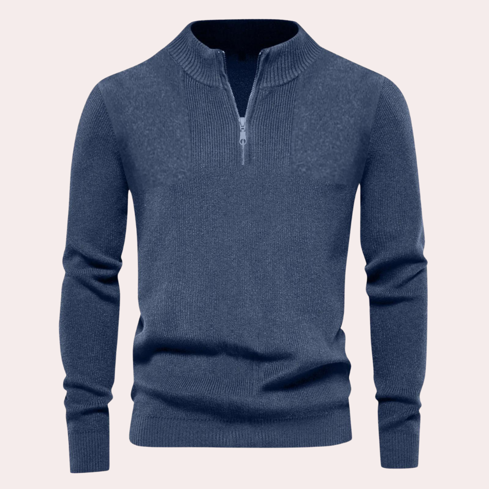 Myk og komfortabel strikket herregenser. Klassisk design for allsidig fritid og casual mote. Perfekt høstgenser.