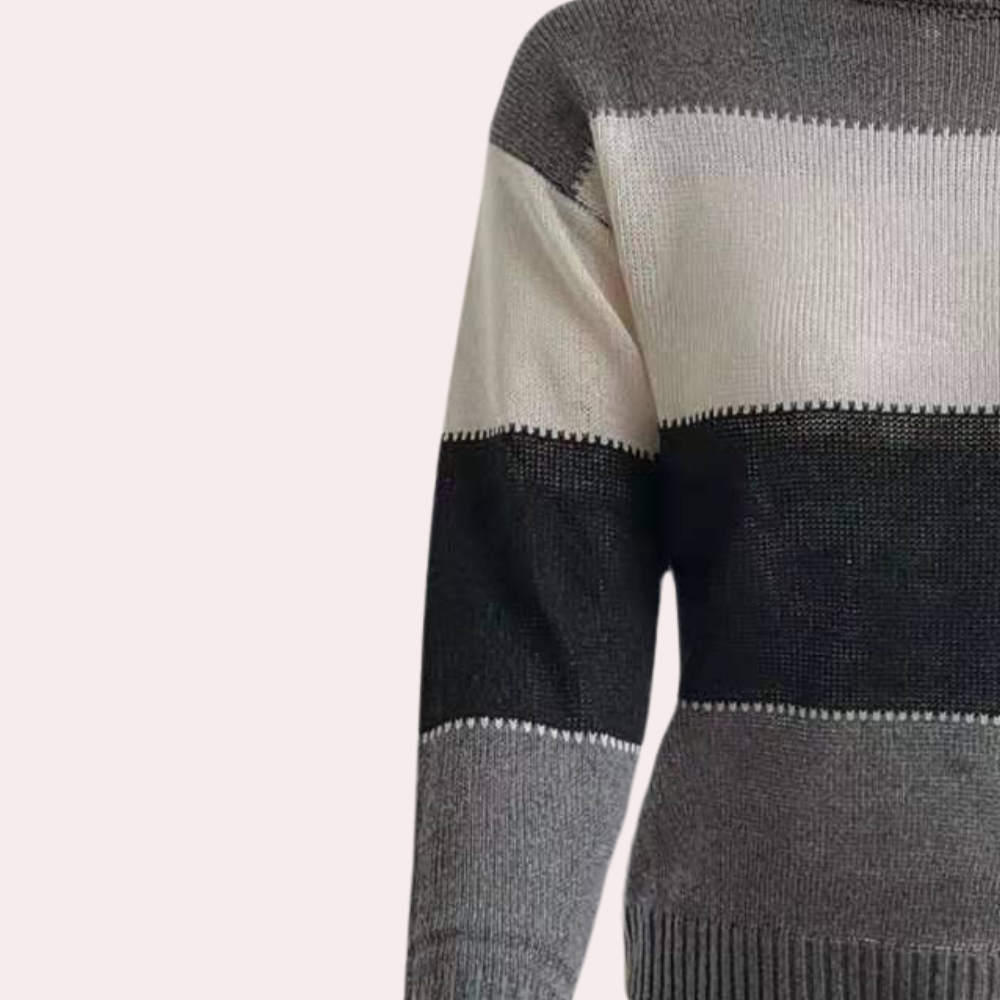 Myk og komfortabel stripete damegenser. Allsidig hverdagsgenser med elegant tidløs stil for kvinner.