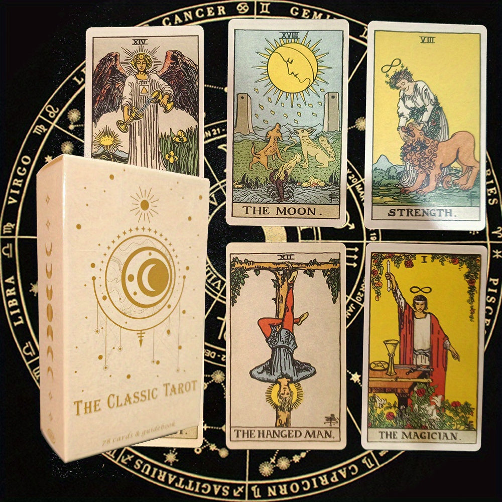 Klassisk tarotspill med krystaller og lys. Brukes for dyp meditasjon, åndelig praksis og innsikt.