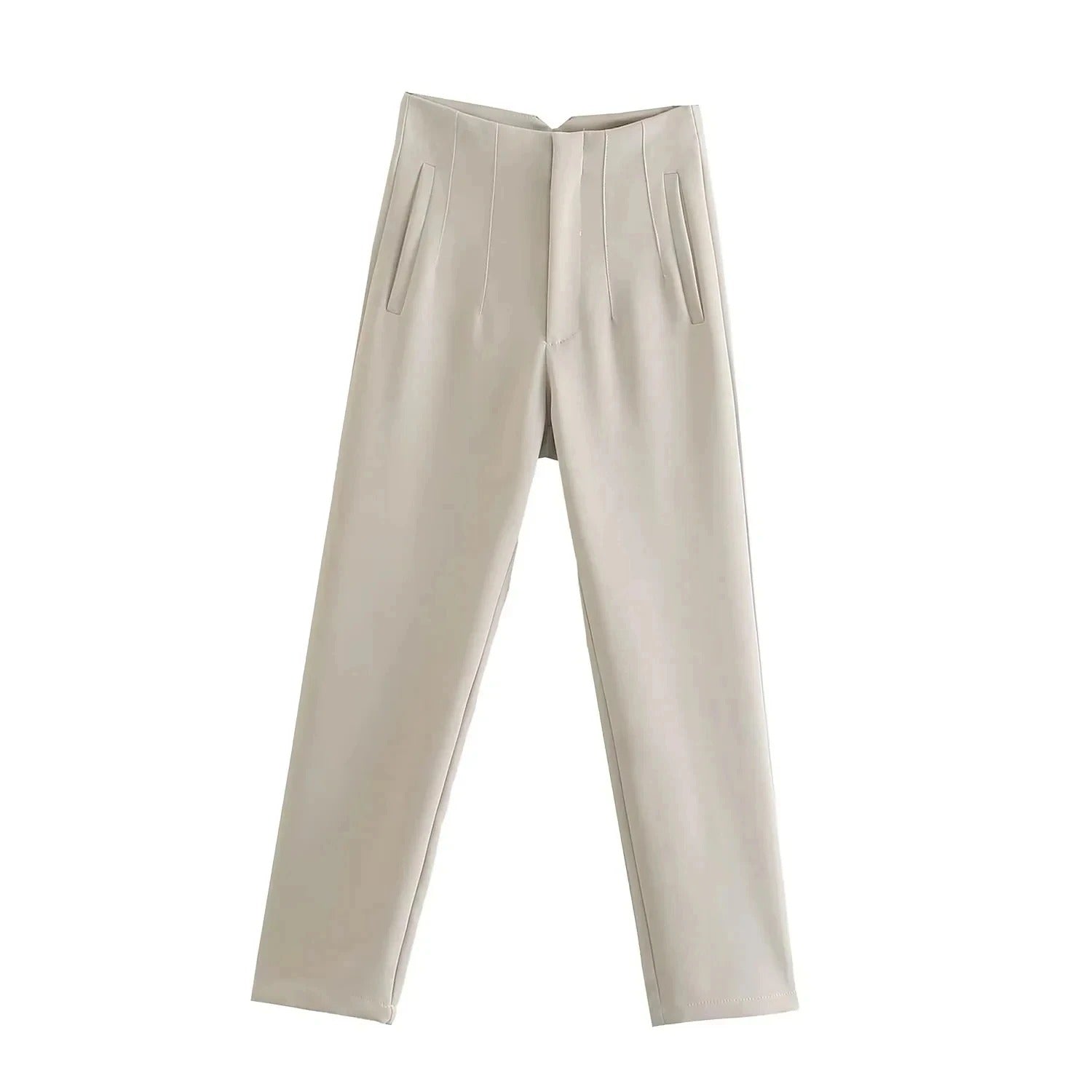 Kontorbukser for damer, blyantmodell med høy midje som gir en elegant slank passform.