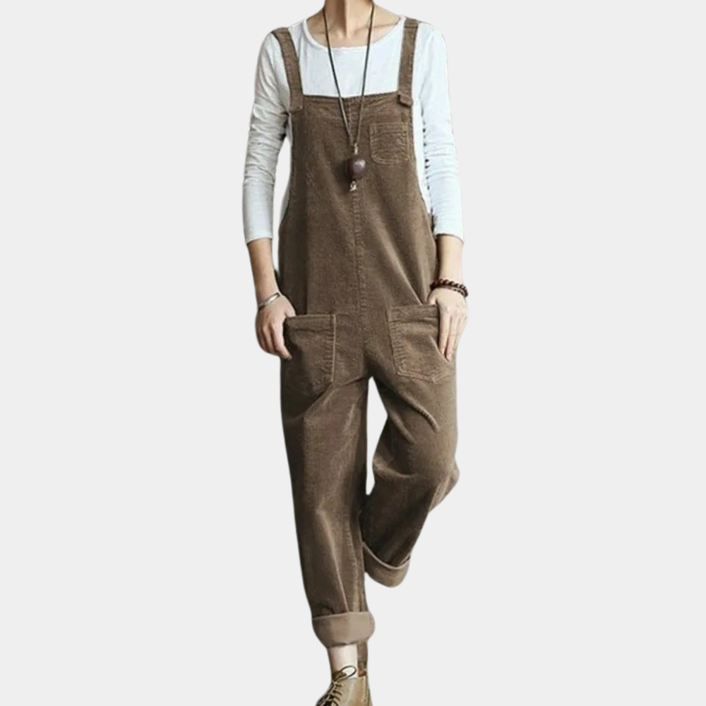 Denne løse damejumpsuiten er et komfortabelt og trendy hverdagsantrekk, perfekt for en stilfull look.