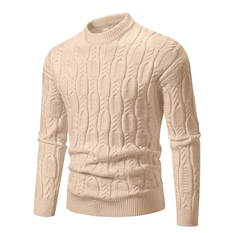 Mann iført komfortabel fritidsgenser i avslappet setting. Perfekt hverdag og casual stil. Overdel.
