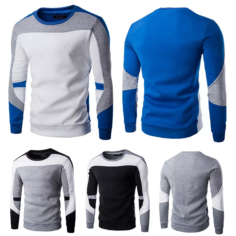Moderne herre sweatshirt med rund hals for en avslappet, uformell herremote. Stilig og komfortabel.