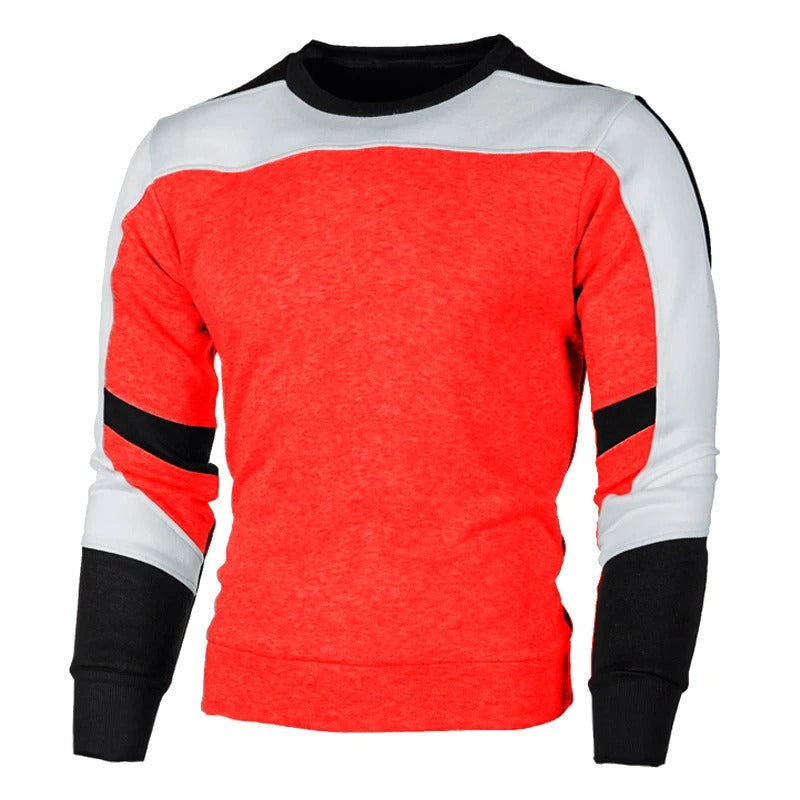 Stilig herre sweatshirt med rund hals, ideell for høst- og vinterbruk. En varm og komfortabel menns genser.