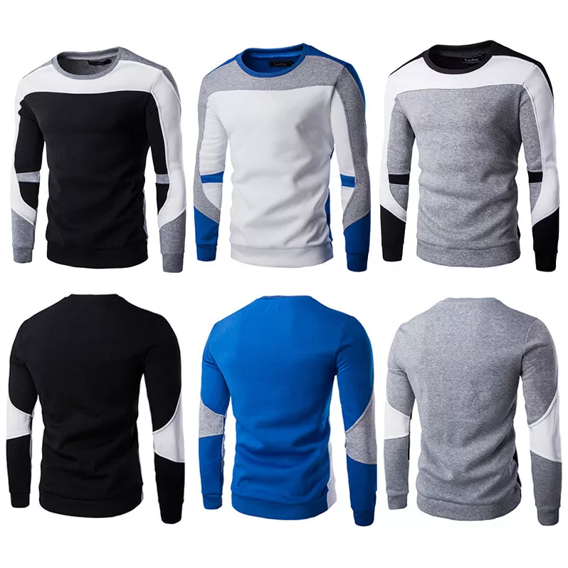 Varm og komfortabel herre sweatshirt med rund hals, ideell som vintergenser og høstgenser.