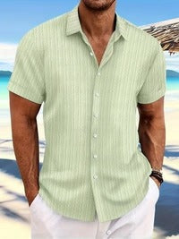 Elegant og casual kortermet herreskjorte, en komfortabel sommerskjorte for menn på fritiden.