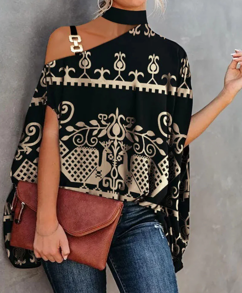 Stilfull kvinnebluse med flatterende passform, perfekt for en elegant og komfortabel look.