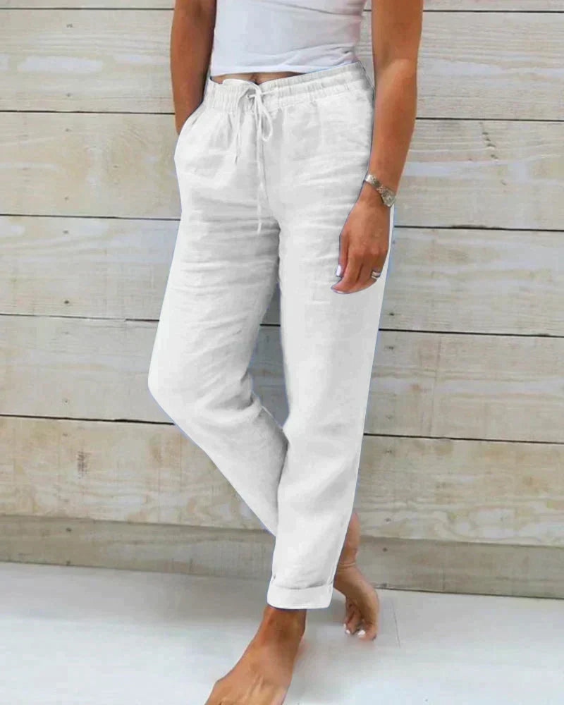 Fargerike viddebukser for dame, ideelle sommerbukser med avslappet passform og elegant stil.
