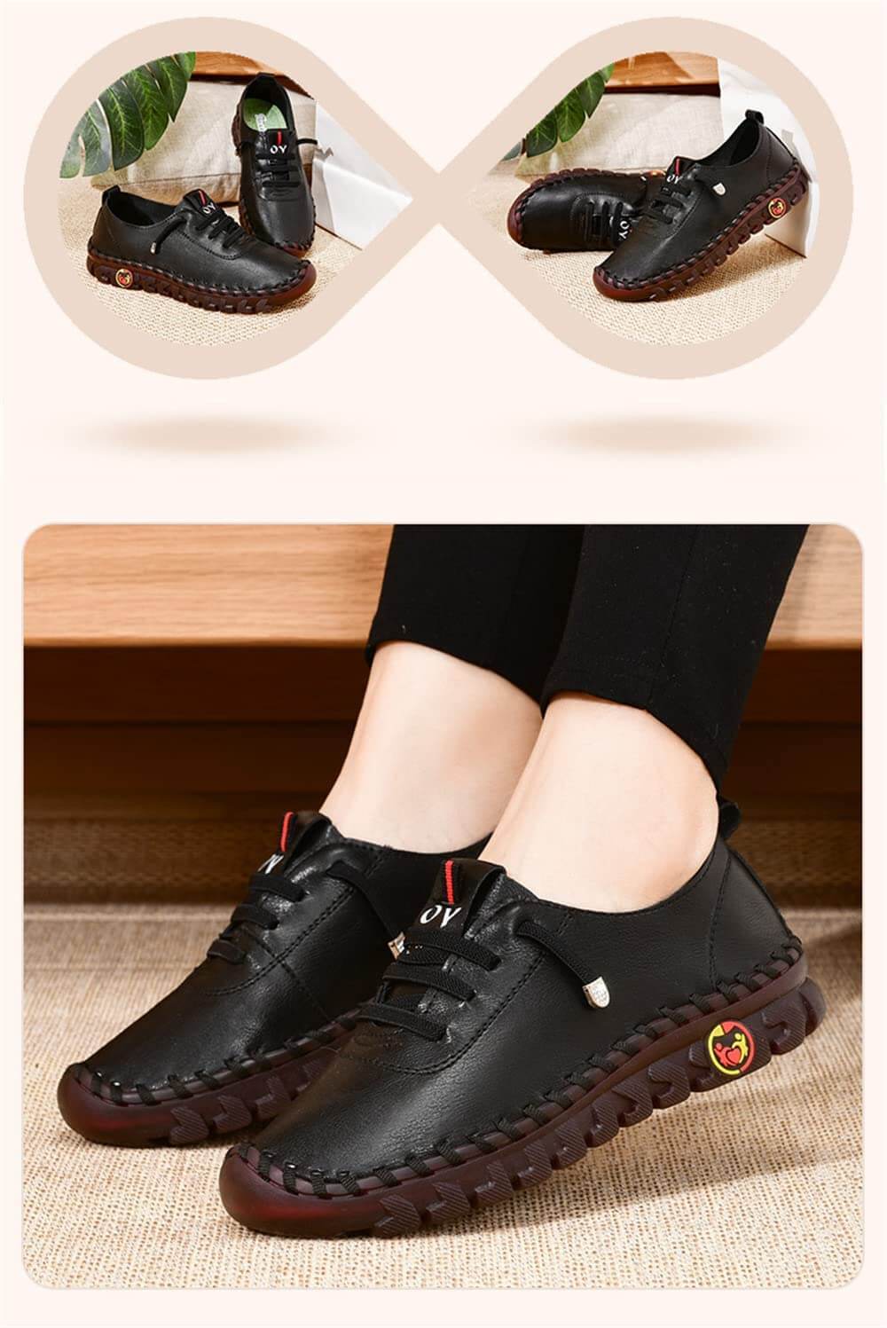 Stilige ortopediske loafers for dame, med komfortabel passform og elegant finish.