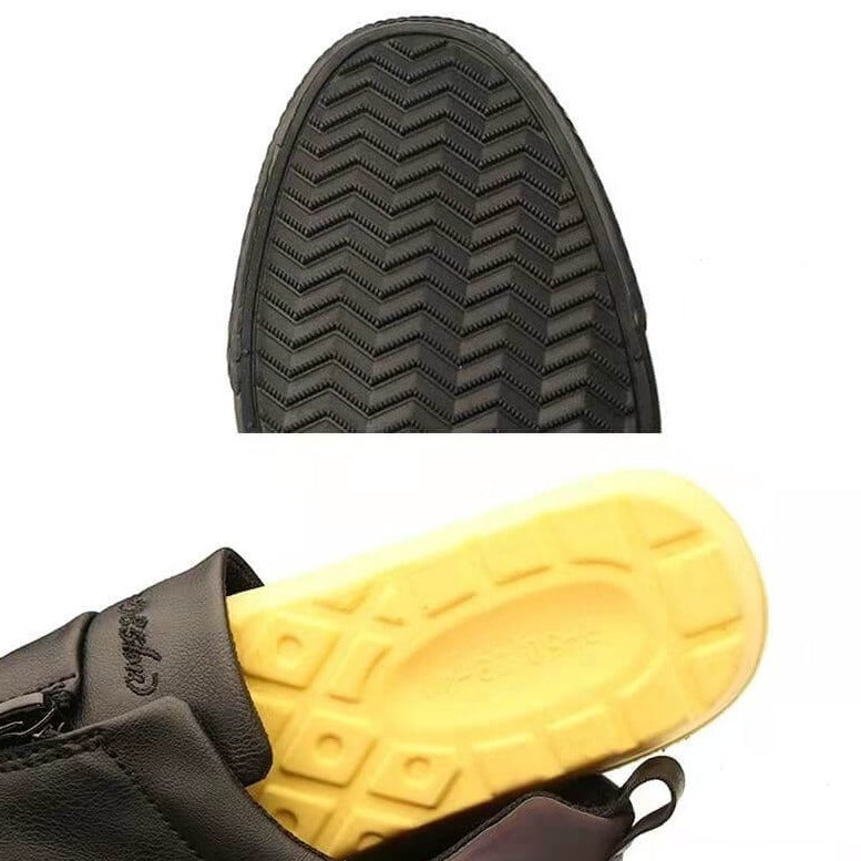 Praktiske herresko i mikrofiber kunstskinn, vulkaniserte og anti-skli, perfekte som casual fottøy.