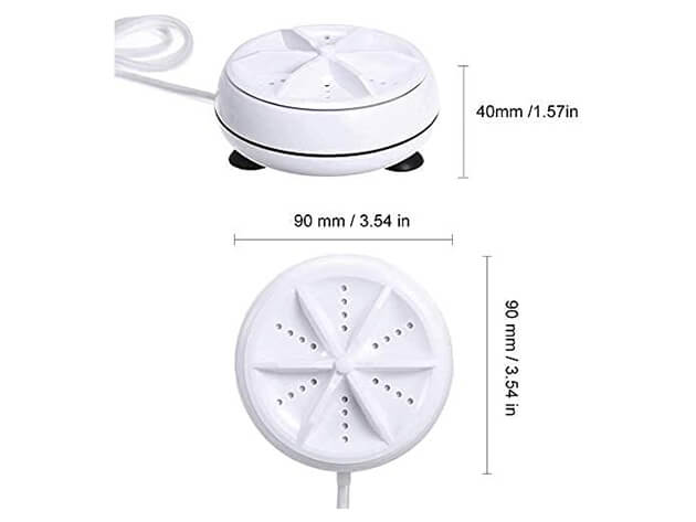 Enkel å bruke bærbar ultralydvaskemaskin for daglig klesvask. Liten, lett og USB-drevet for maksimal bekvemmelighet.