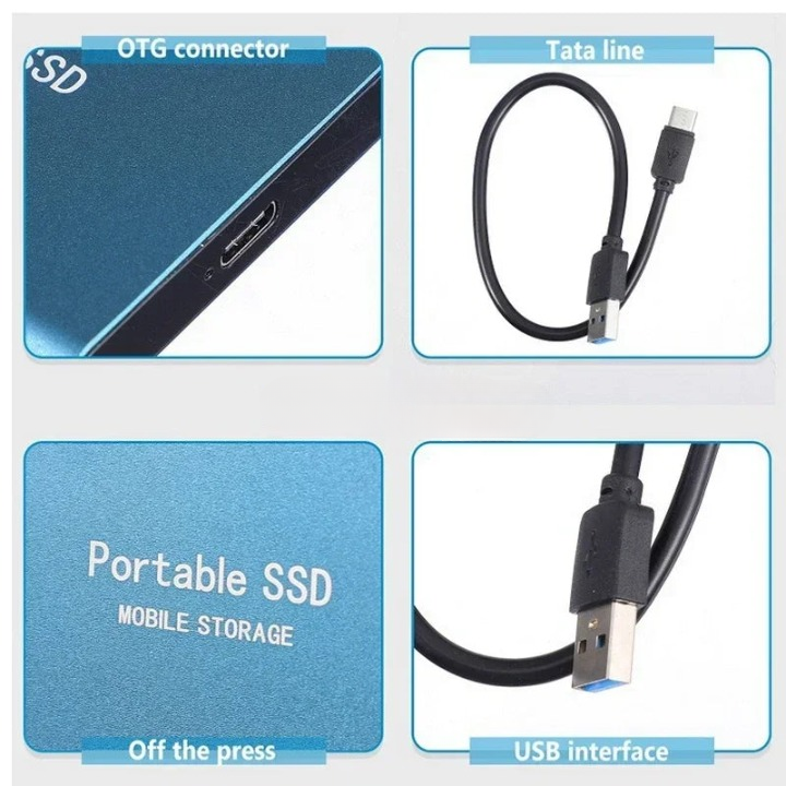 Allsidig ekstern SSD for datamaskiner, tilbyr rask og praktisk bærbar lagring for bilder, video og dokumenter.