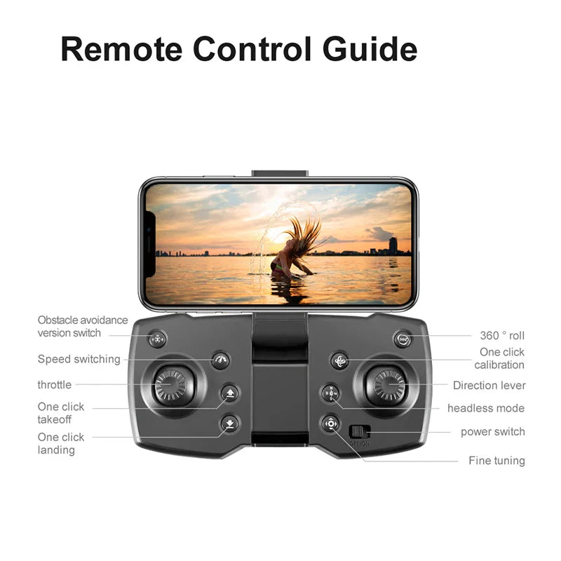GPS-styrt mini drone for stabil og presis flyvning. Ideell for enkel flyfotografering og videoopptak.