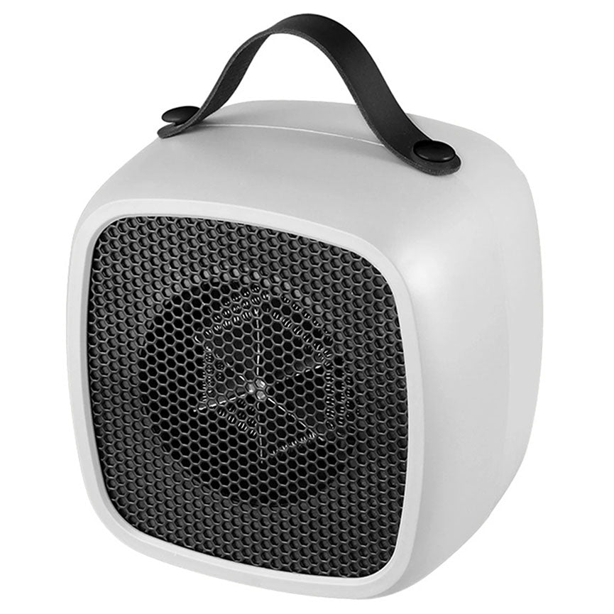 Kompakt skrivebordsvarmer for kontorbruk, gir effektiv og stillegående oppvarming på arbeidsplassen.