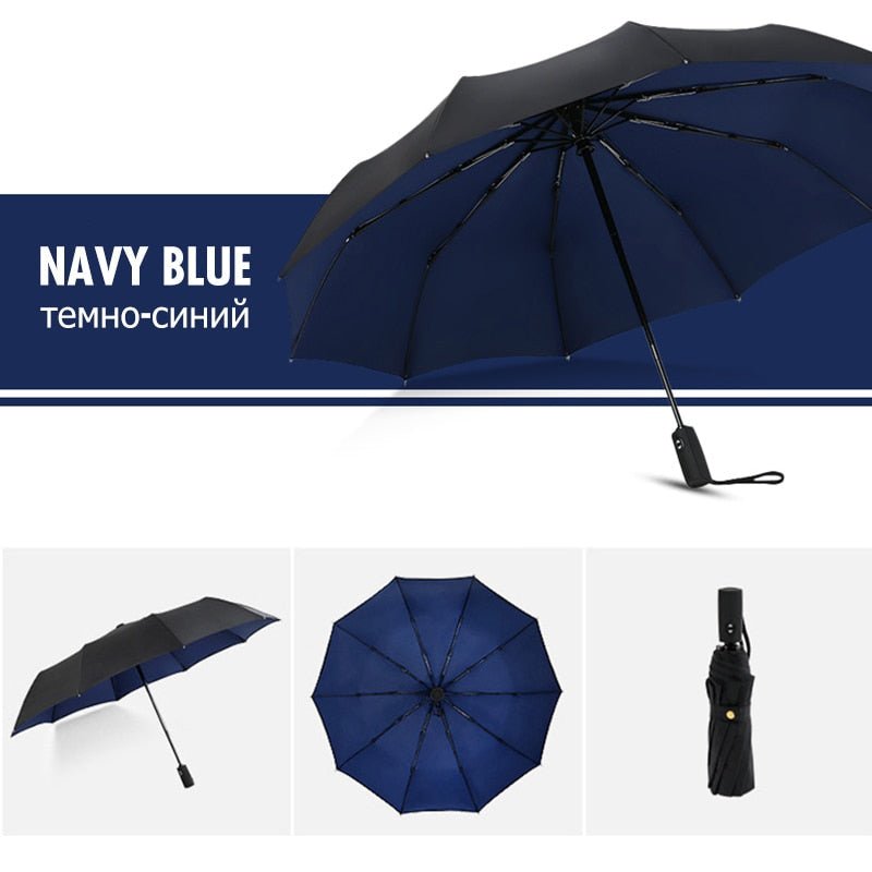 Unisex stormparaply, kompakt og vindtett; perfekt for menn og kvinner i all slags vær. Holdbar design.