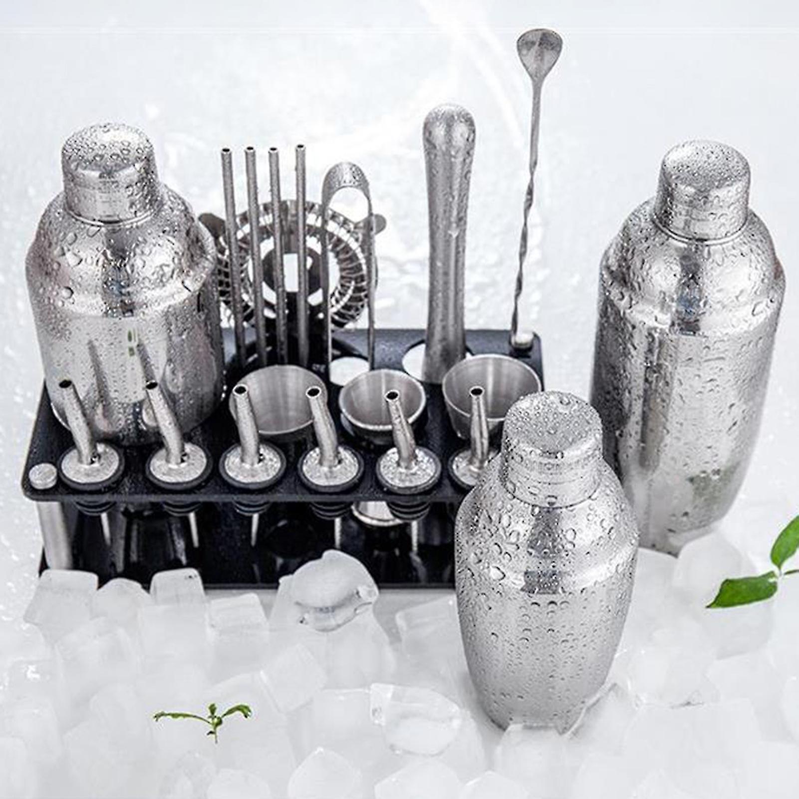 Elegant 23-delers bartenderutstyr i rustfritt stål, ideelt shakersett for cocktailparty og en flott gaveidé.