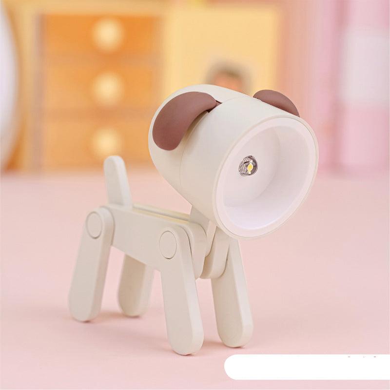 Koselig LED dyrelys, batteridrevet bordlampe, justerbar for soverommet eller stuen.