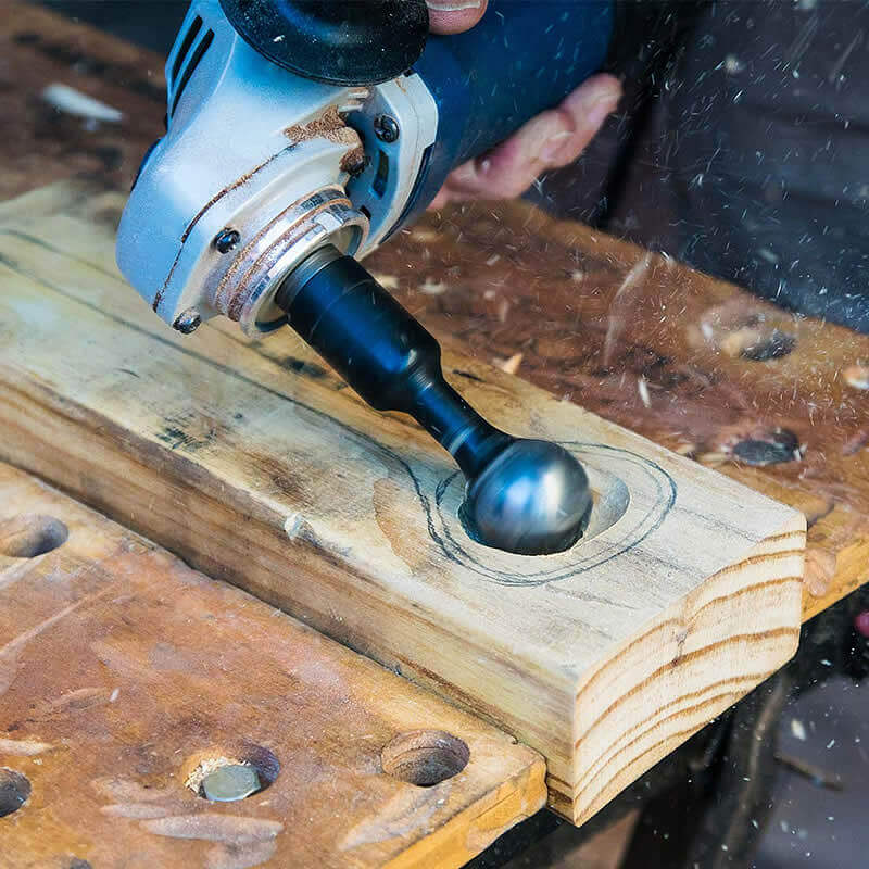 Effektiv kulefres for vinkelsliper, akselererer trebearbeiding