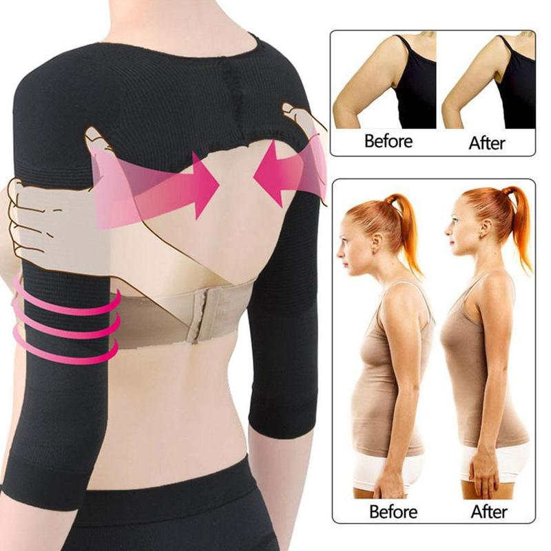 Svarte arm shaper ermer for kvinner, gir fast støtte og selvtillit for en slankere silhuett.