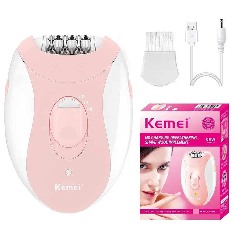 Kvinne elektrisk epilator for ansikt og kropp. Gir glatt hud og enkel hårfjerning.