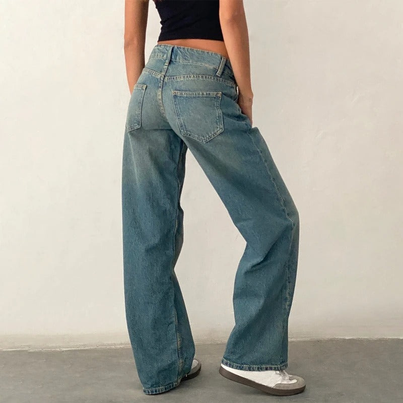 Avslappede damejeans i boyfriend-stil, perfekt som komfort bukse med trendy streetwear-følelse.