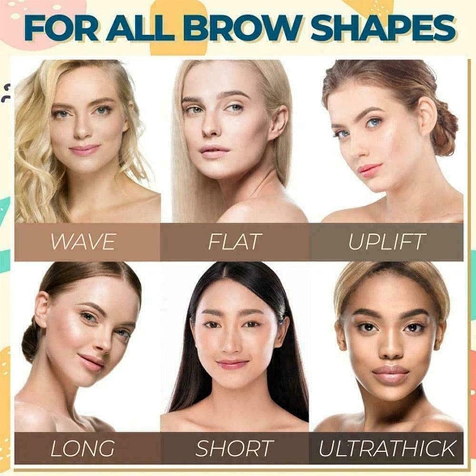 Skjønnhet og makeup: Kvinner oppnår perfekte øyenbryn med vanntett brynstempel kit. Enkel sminke og brynform.
