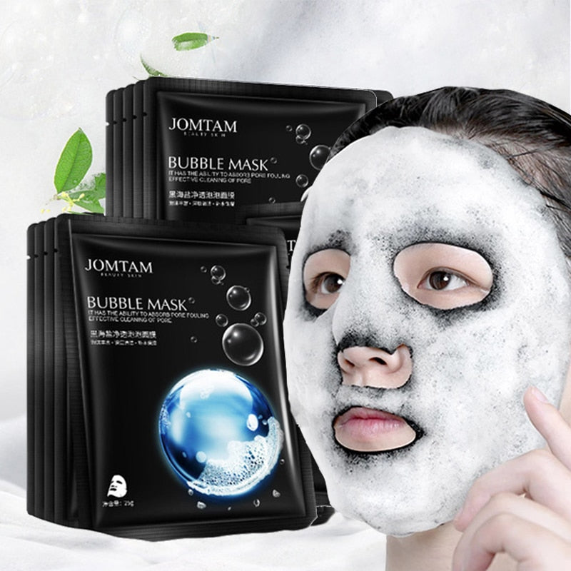 Kvinner dyprensende boblemaske. Fjerner urenheter, avgifter huden og gir en frisk, ren følelse. For glødende hud.