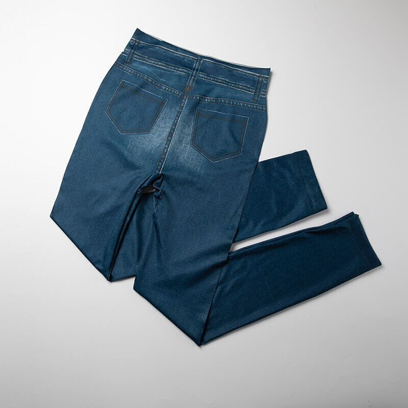 Komfortable stretch jeans-leggings for kvinner, høy midje og slank passform, allsidige bukser.