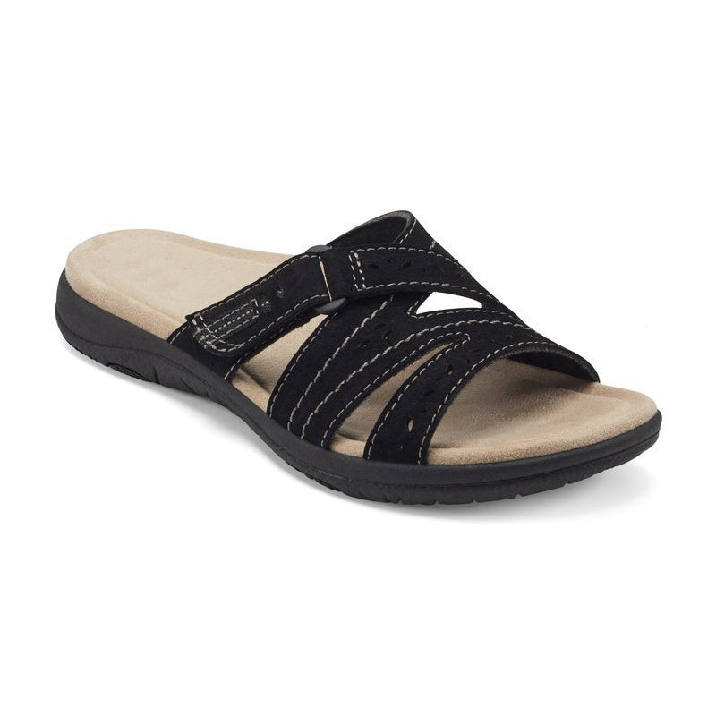 Stilige flatesandaler for kvinner, ortopedisk med buestøtte. Lindrer fotsmerter, ideell som reisesko.