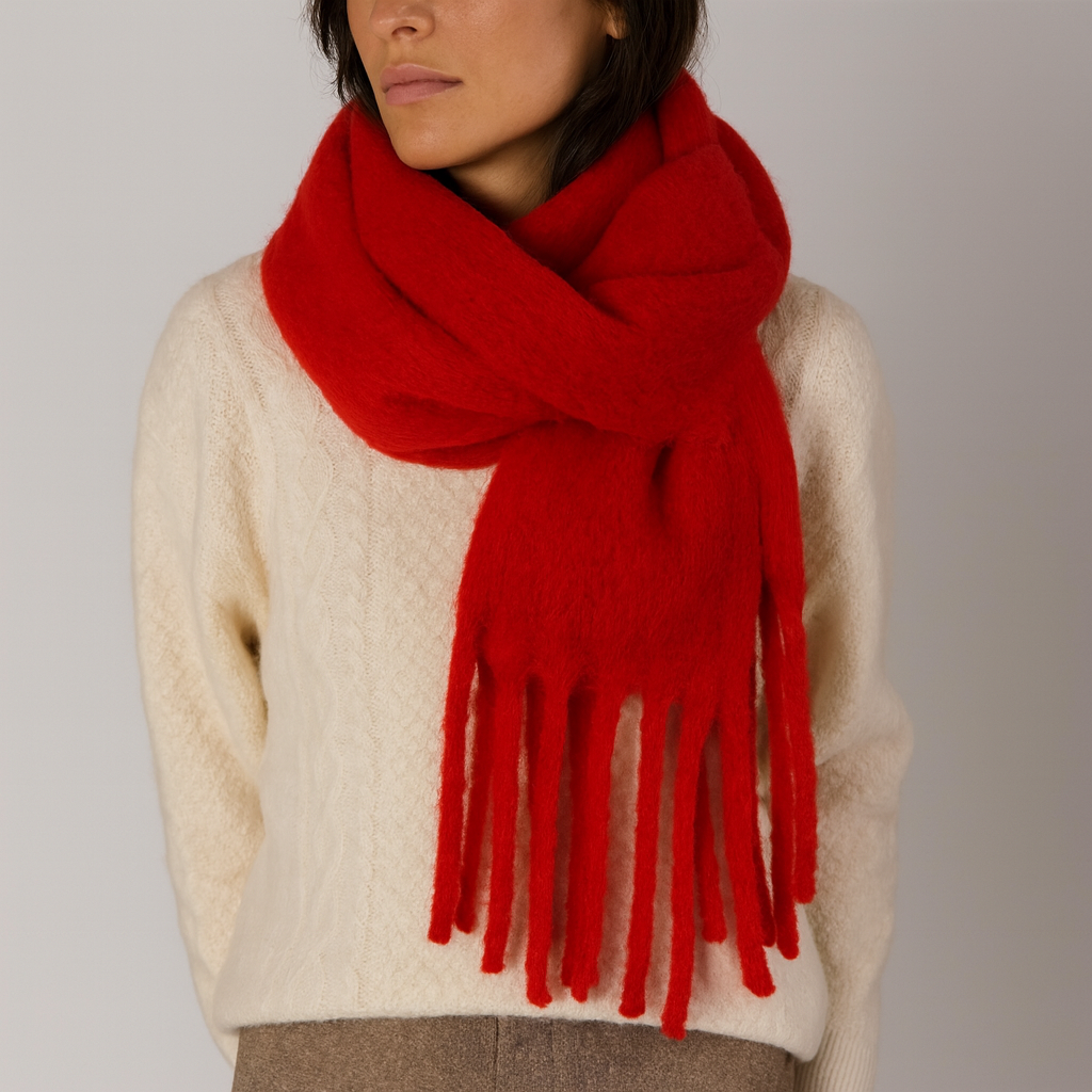 Varmt, oversized langt skjerf til kvinner, perfekt for vinter og hverdag.