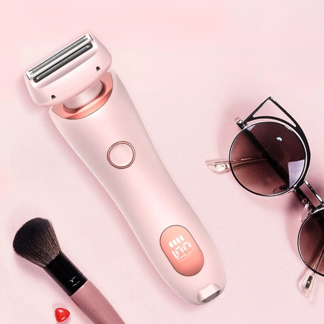Ergonomisk epilator for kvinner, ideell for kroppspleie og ansiktsbarbering, gir glatt resultat.