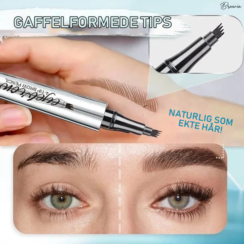 Perfekt øyensminke: Vanntett microblading øyenbrynspenn som gir 4D effekt til brynene.