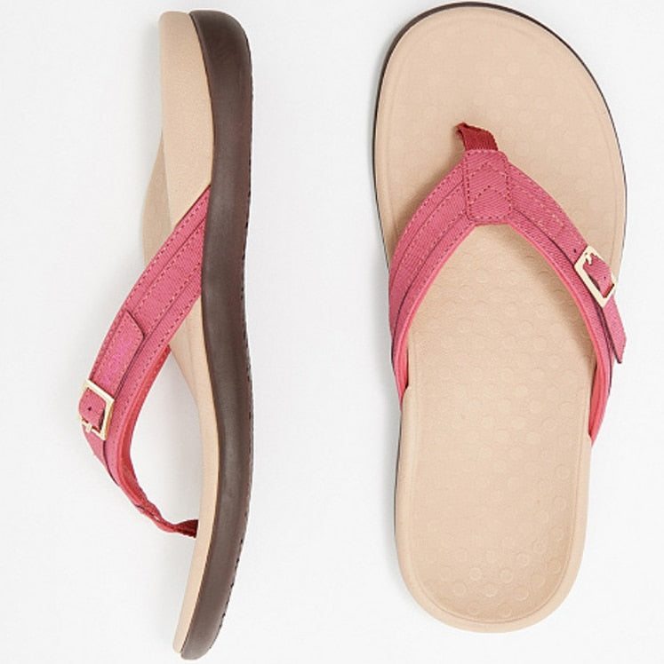 Kvinner sommer sandaler med ergonomisk støtte for komfort hele dagen.