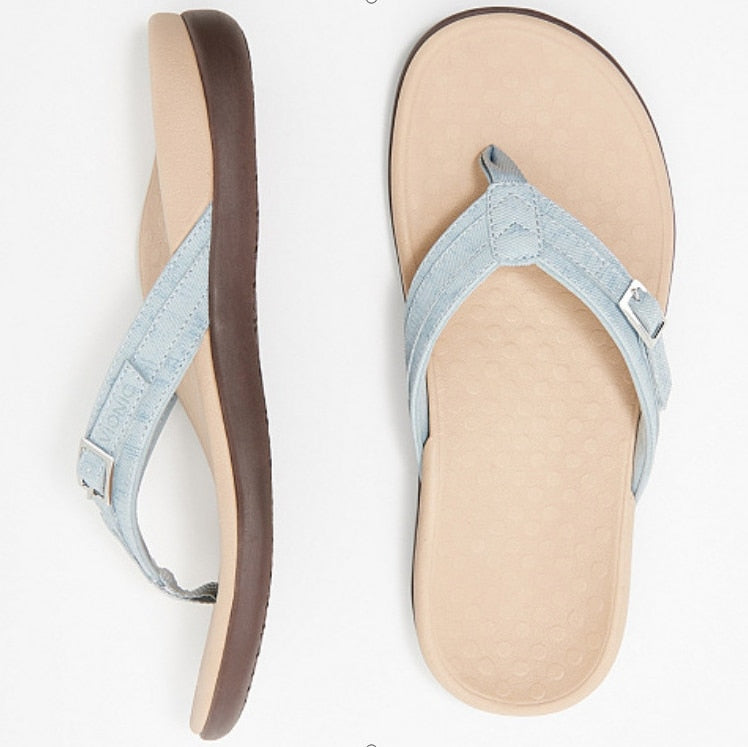Ergonomiske damesandaler som gir smertelindring og fotkomfort.