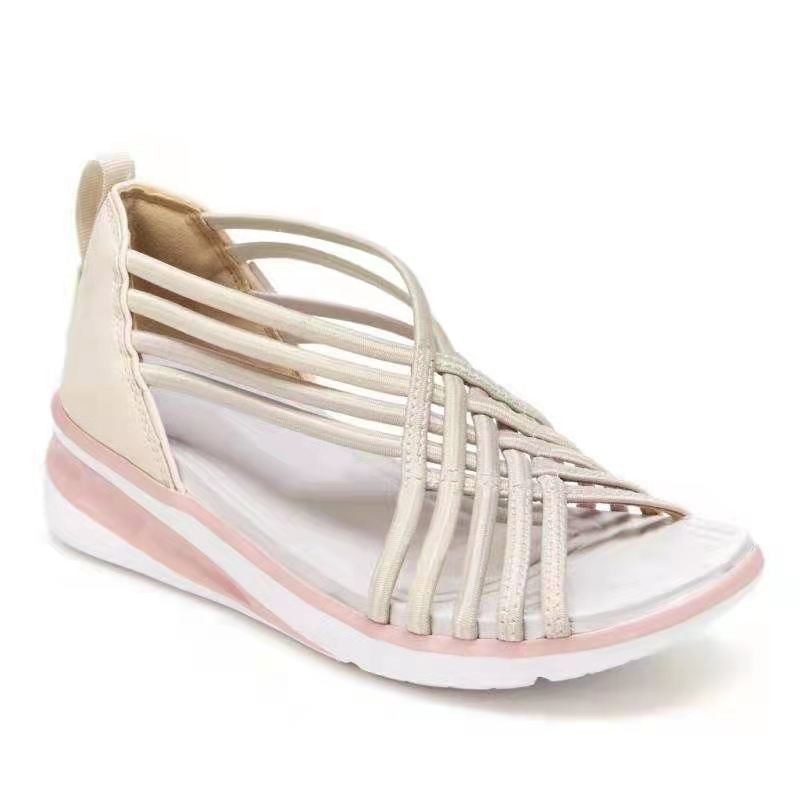 Komfortable sporty kile sandaler for kvinner, ideelle for fotsmerter og hverdag. Slip-on design.