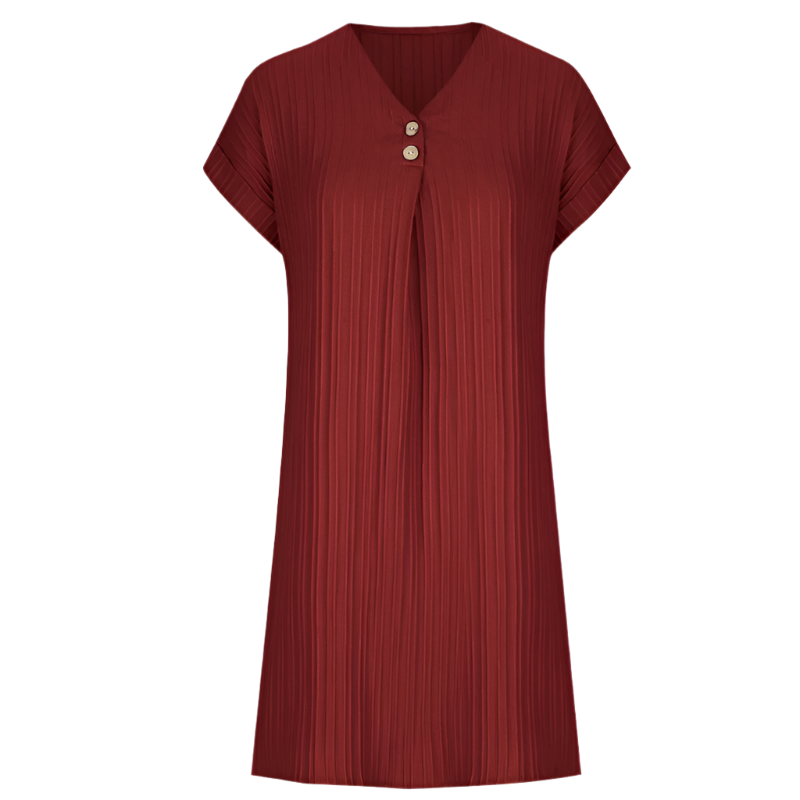 Kvinners elegant mini kjole med V-hals, perfekt for sommer og vår.