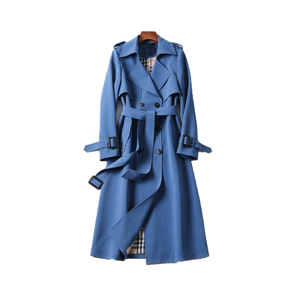 Kvinners klassisk trenchcoat med dobbelknapp. Elegant og allsidig ytterjakke, perfekt som vår- og høstjakke.